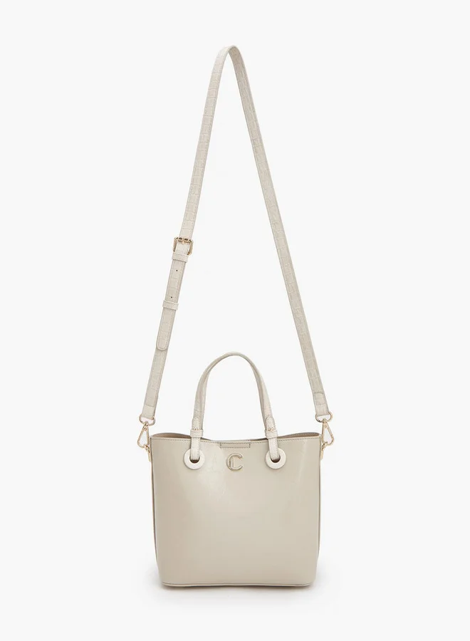 لو كونفورت Textured Tote Bag With Adjustable Strap